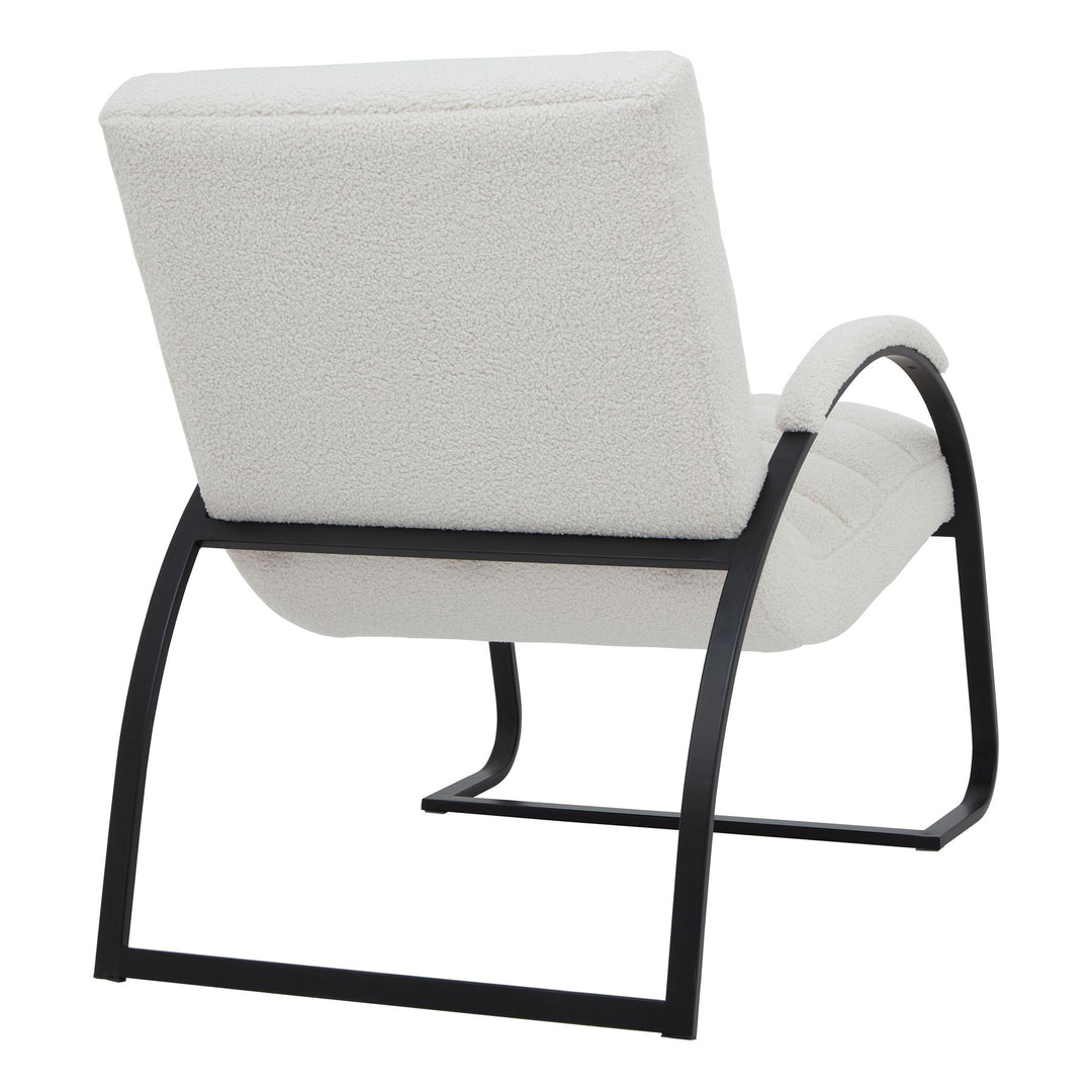 Boucle Ribbed Ark Chair by Hill Interiors