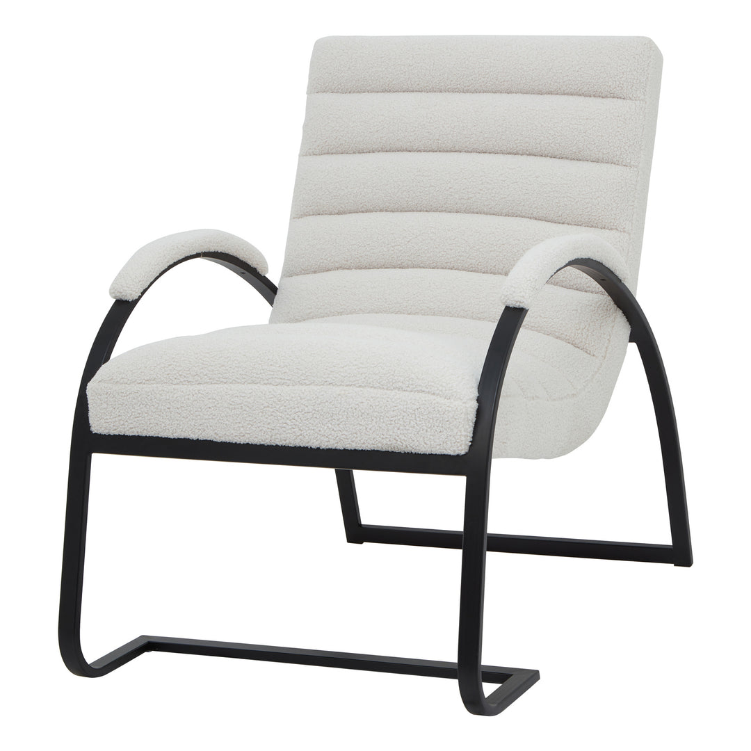 Boucle Ribbed Ark Chair by Hill Interiors