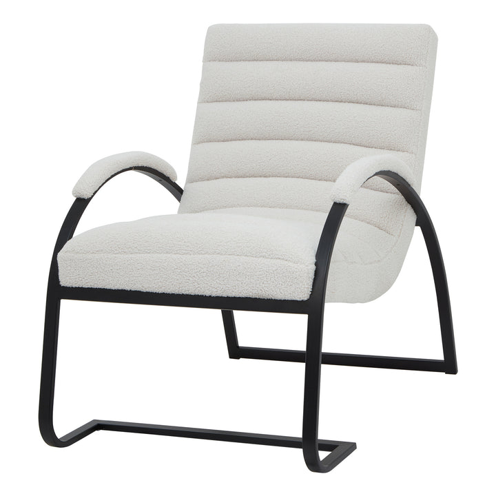 Boucle Ribbed Ark Chair by Hill Interiors