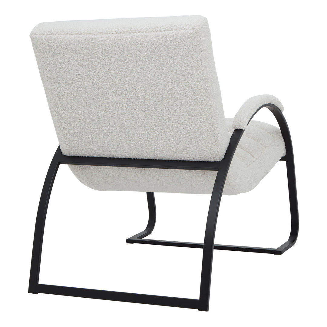 Boucle Ribbed Ark Chair by Hill Interiors