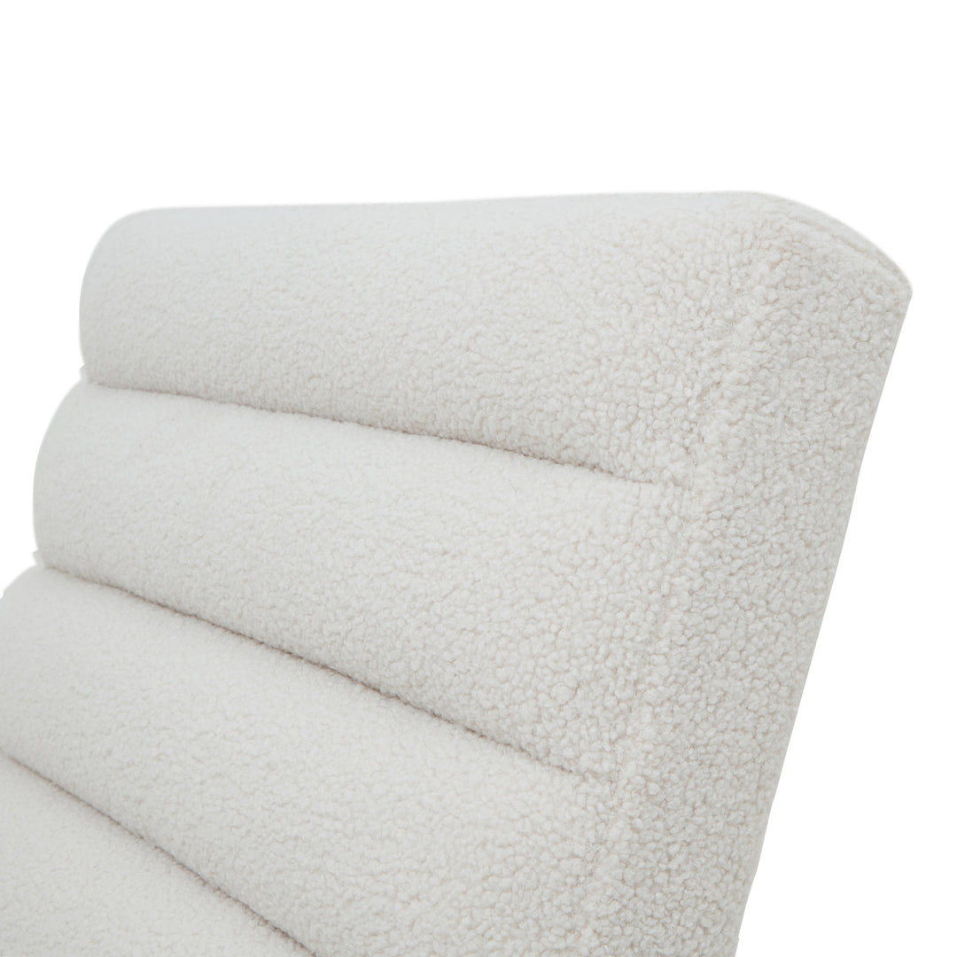 Boucle Ribbed Ark Chair by Hill Interiors
