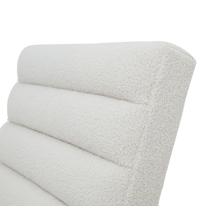 Boucle Ribbed Ark Chair by Hill Interiors