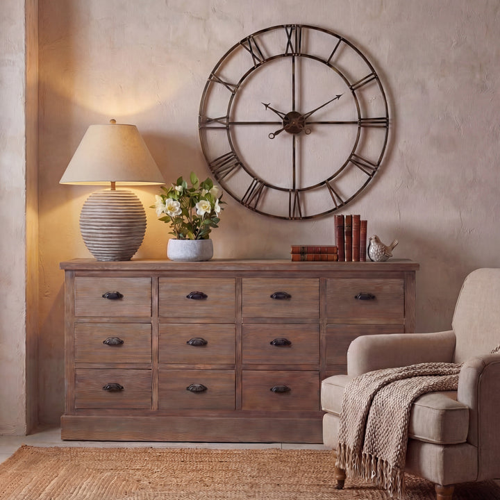 Saturn Table Lamp With Linen Shade by Hill Interiors