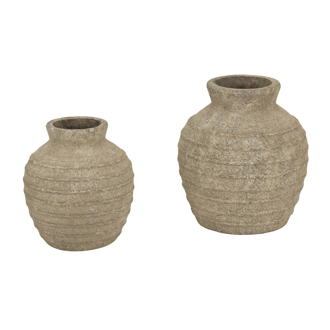 Large Tuscan Grey Vase by Hill Interiors