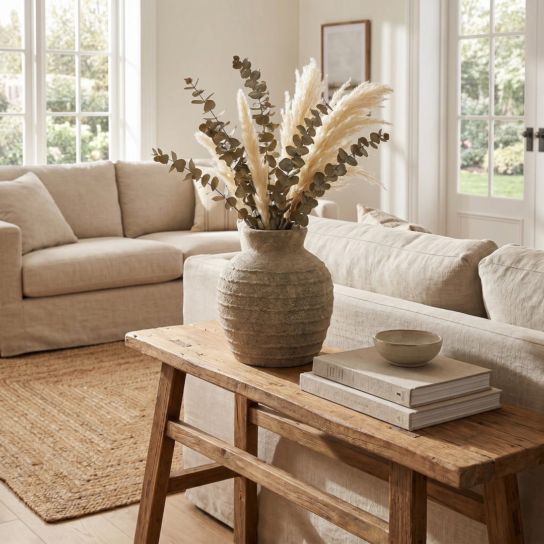 Large Tuscan Grey Vase by Hill Interiors