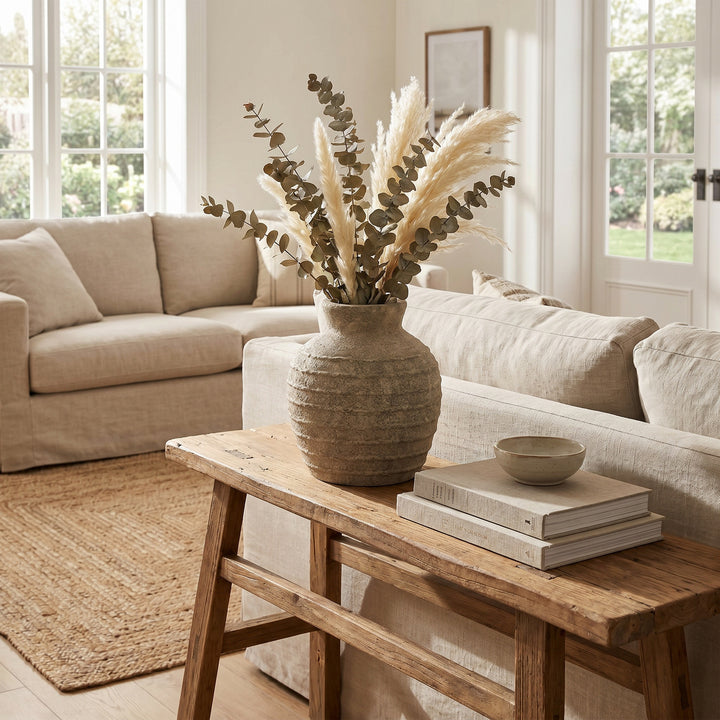 Large Tuscan Grey Vase by Hill Interiors