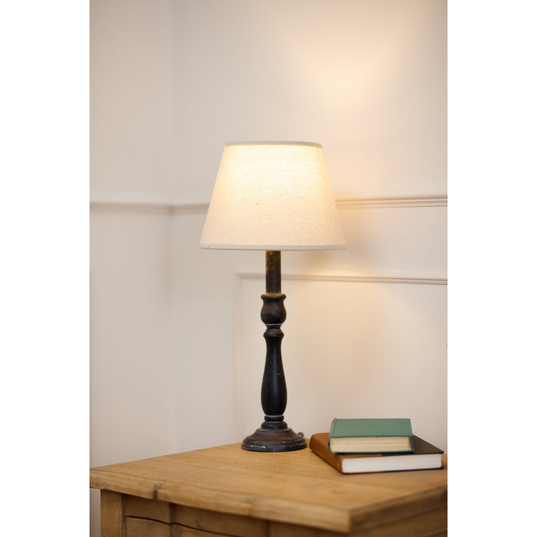 Ravenna Column Table Lamp With Linen Shade by Hill Interiors