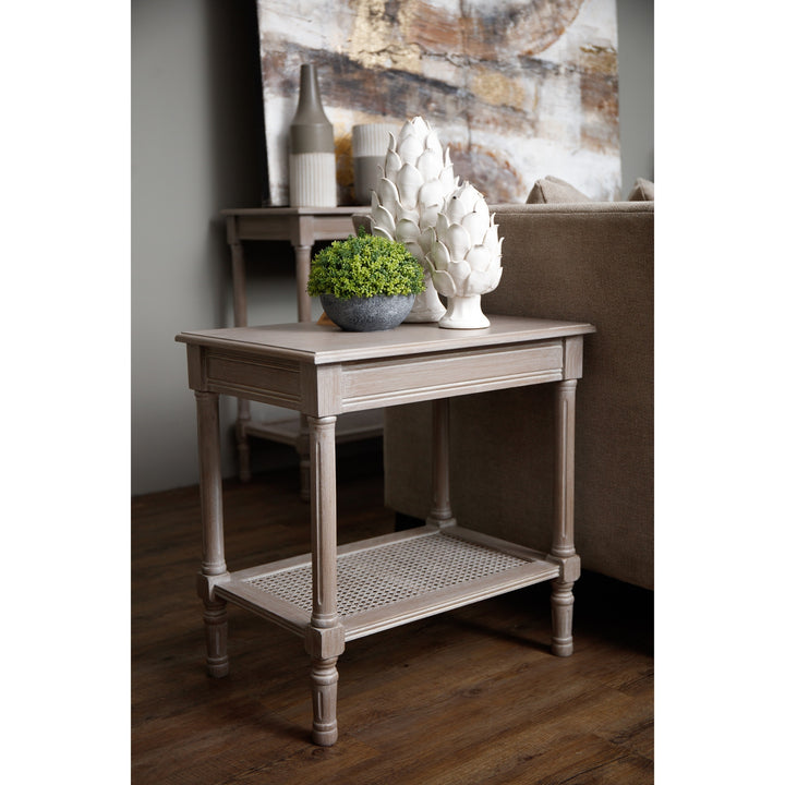 The Serene Rattan Collection Side Table by Hill Interiors