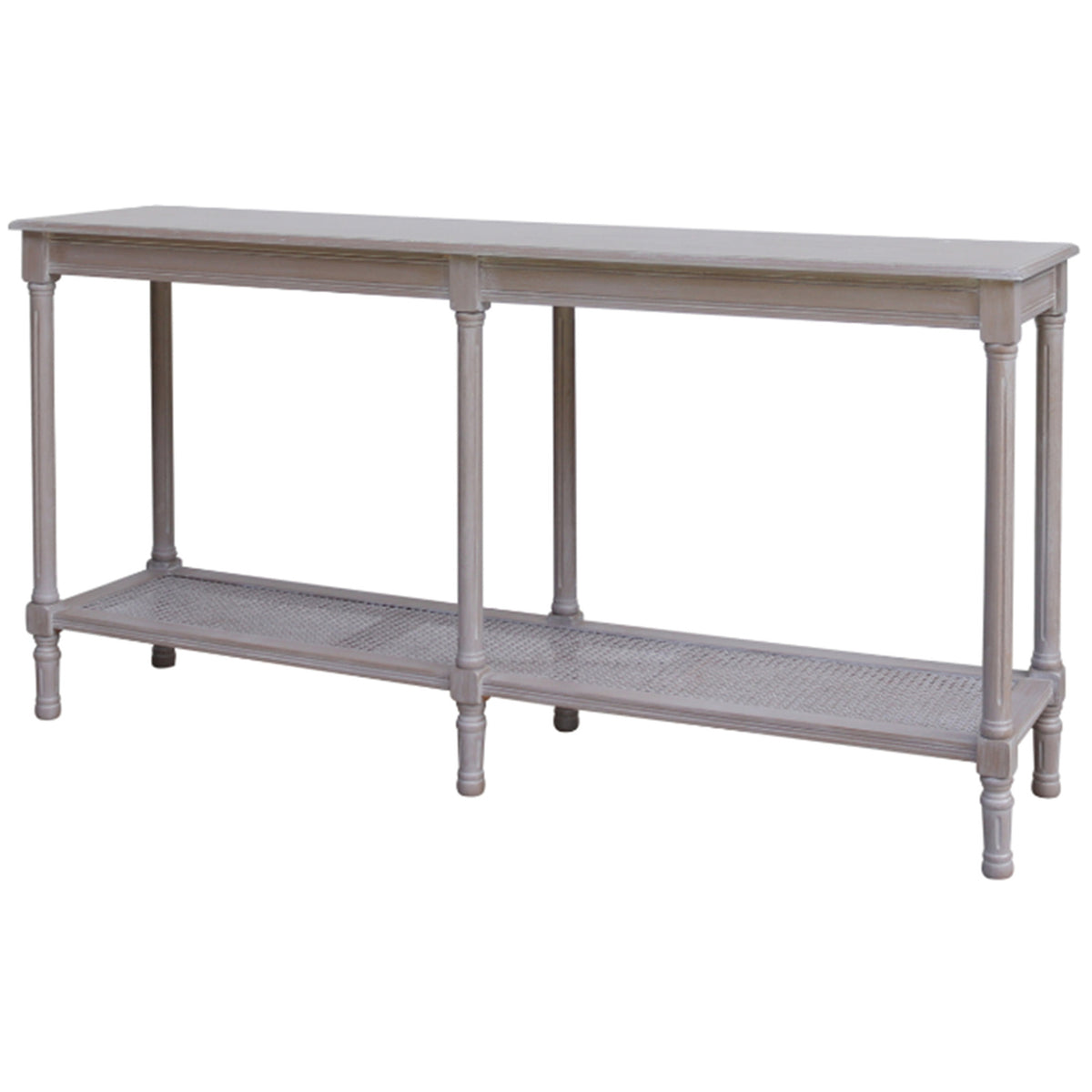 The Serene Rattan Collection Large Console Table by Hill Interiors