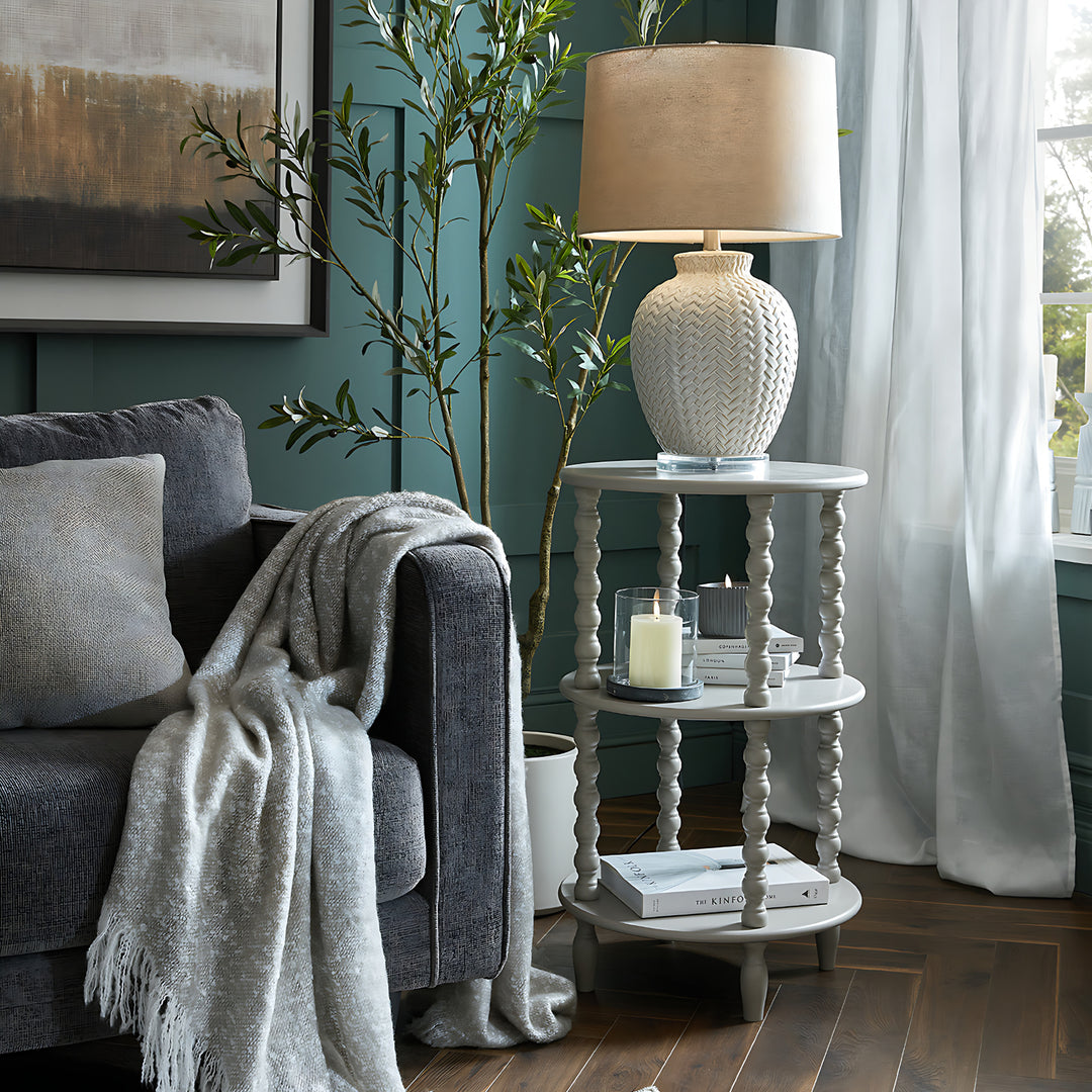 The Camden Collection Tall Round Side Table by Hill Interiors