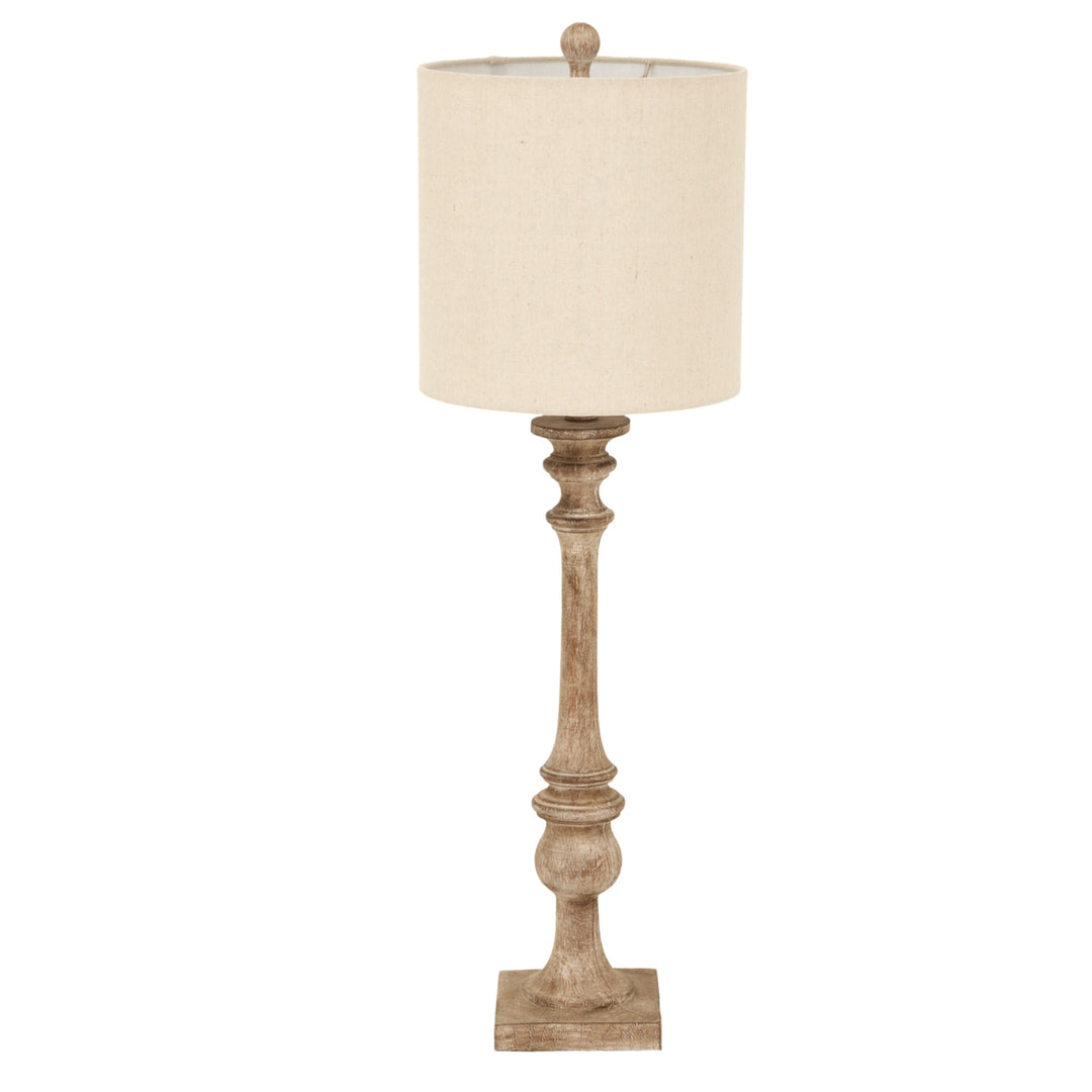 Pallido Candlestick Table Lamp With Linen Shade by Hill Interiors