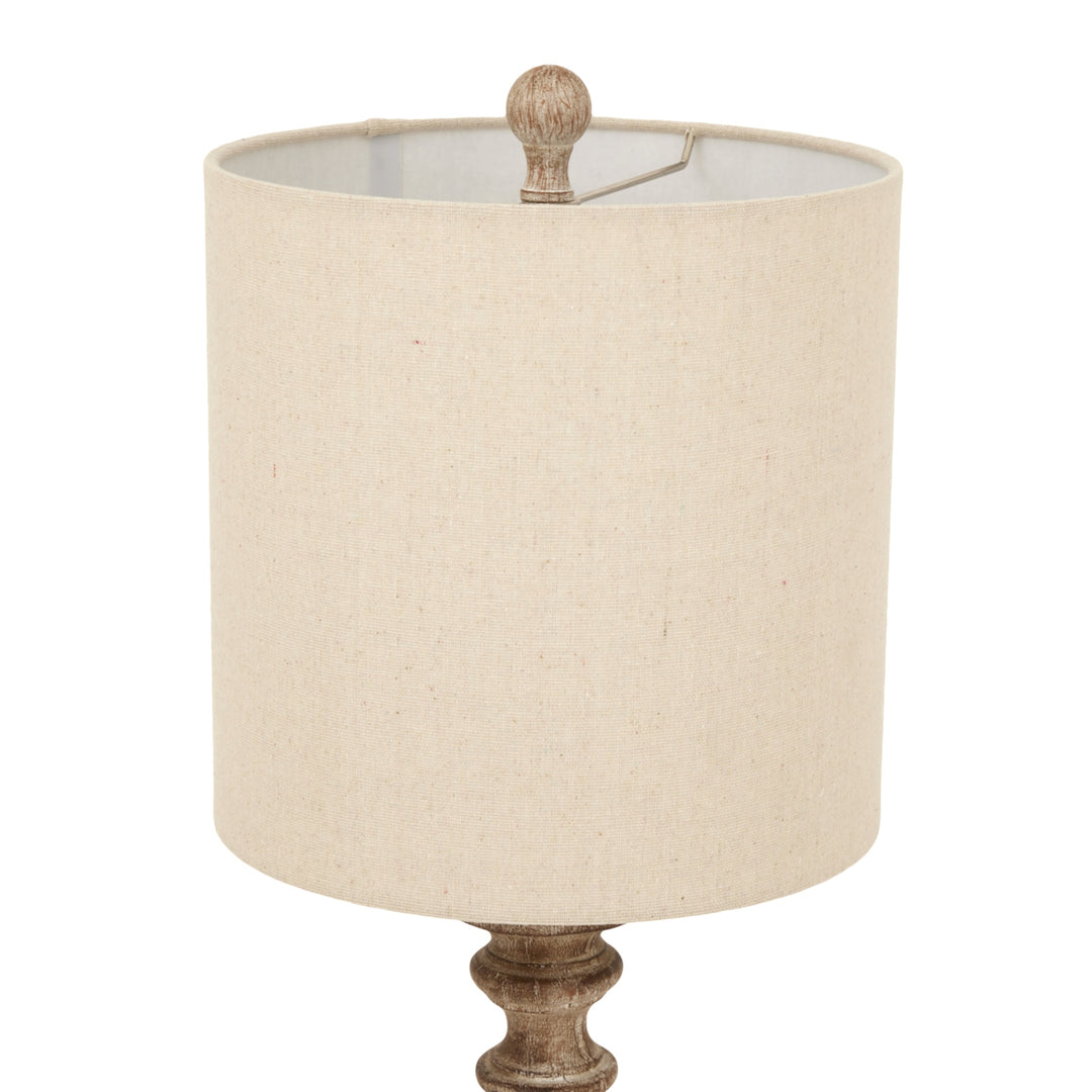 Pallido Candlestick Table Lamp With Linen Shade by Hill Interiors