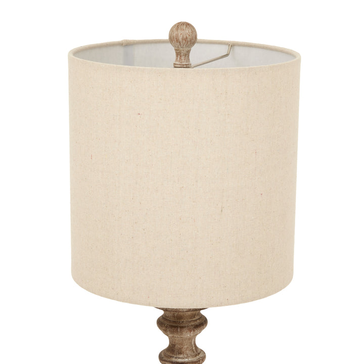 Pallido Candlestick Table Lamp With Linen Shade by Hill Interiors