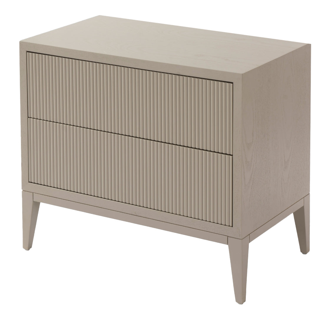 Aster Grey Wide Bedside