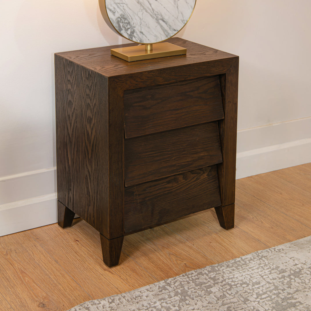Brio Chocolate Finish Bedside Table Roomset