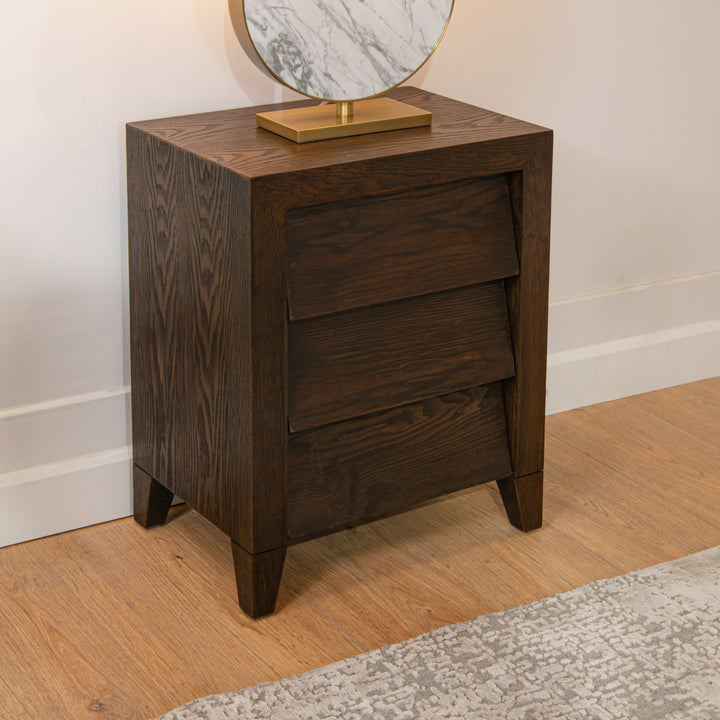 Brio Chocolate Finish Bedside Table Roomset
