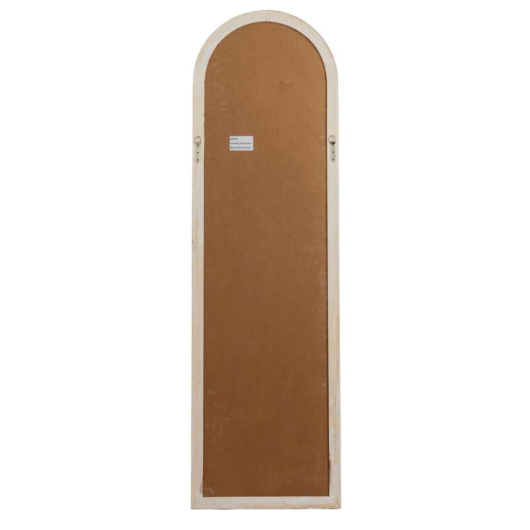 Washed Wood Tall Arched Window Mirror