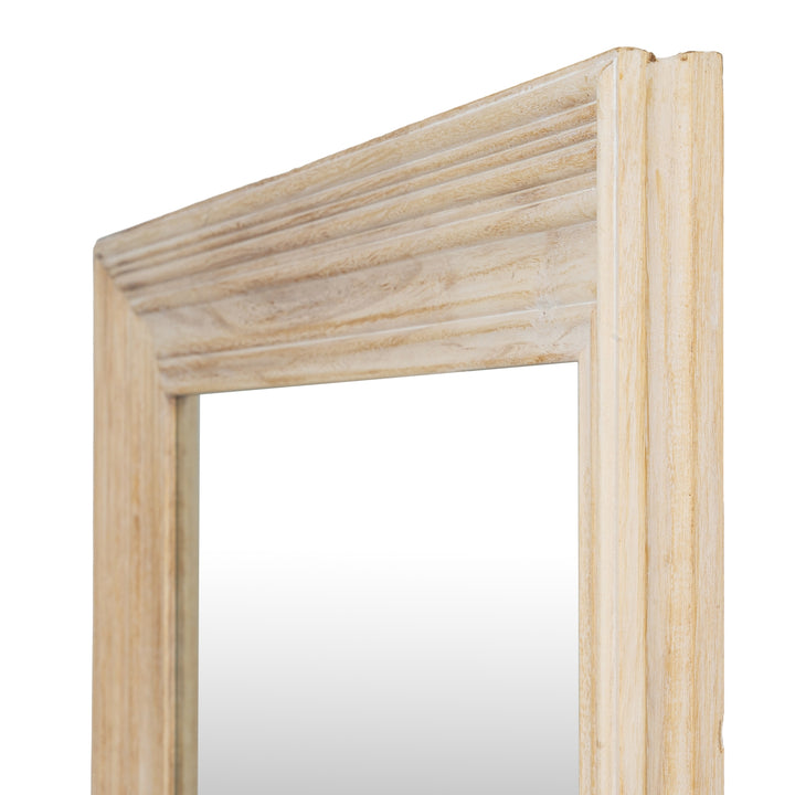 Washed Wood Large Framed Mirror by Hill Interiors