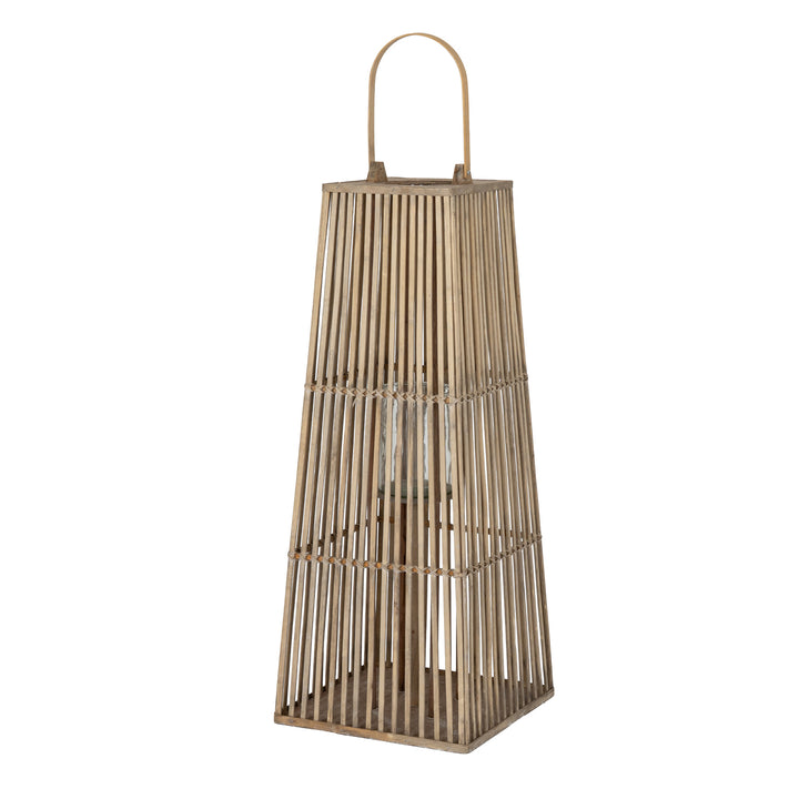 Large Silo Wicker Lantern With Glass Holder by Hill Interiors