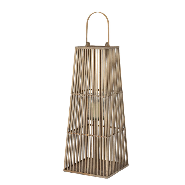 Large Silo Wicker Lantern With Glass Holder by Hill Interiors