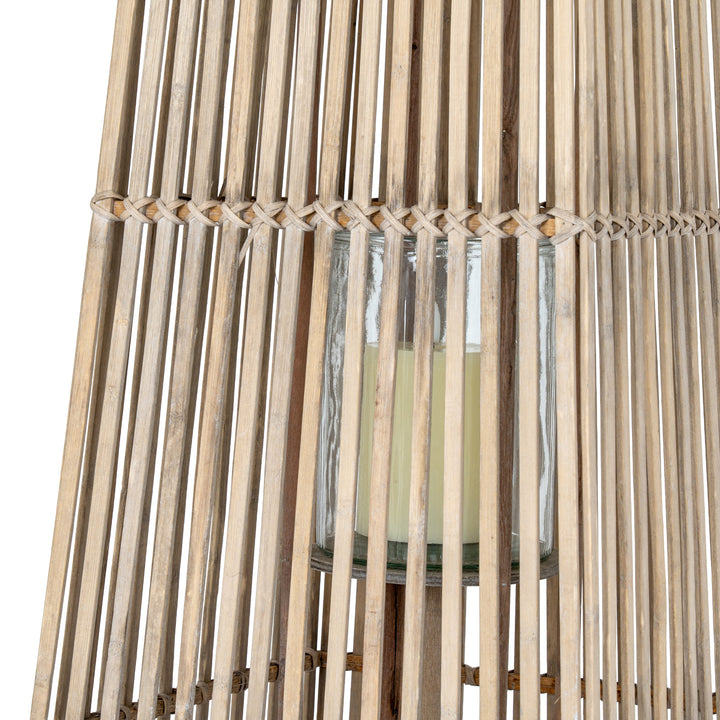 Large Silo Wicker Lantern With Glass Holder by Hill Interiors