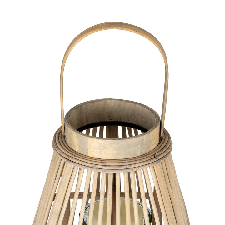 Medium Peardrop Wicker Lantern With Glass Holder by Hill Interiors
