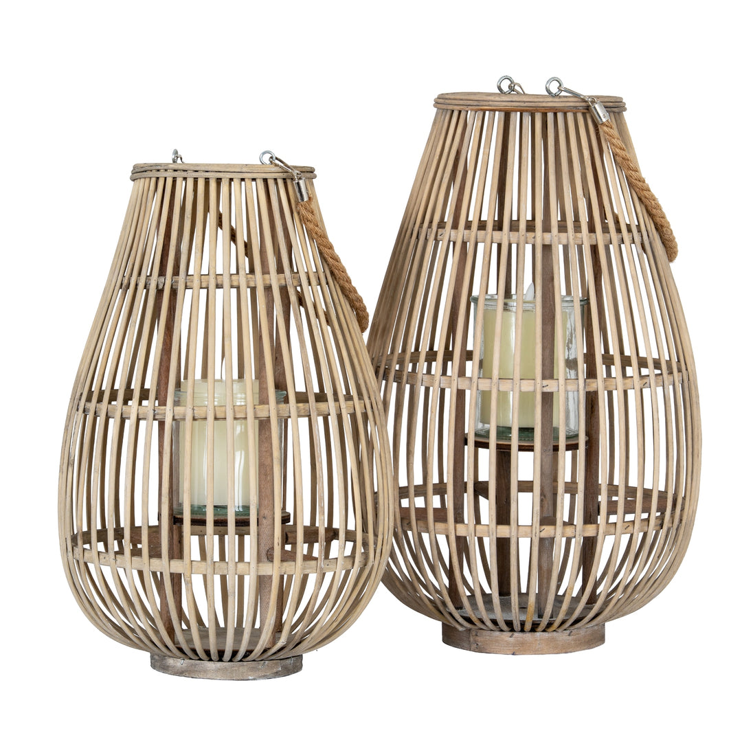 Medium Ellipse Lantern With Glass Holder by Hill Interiors