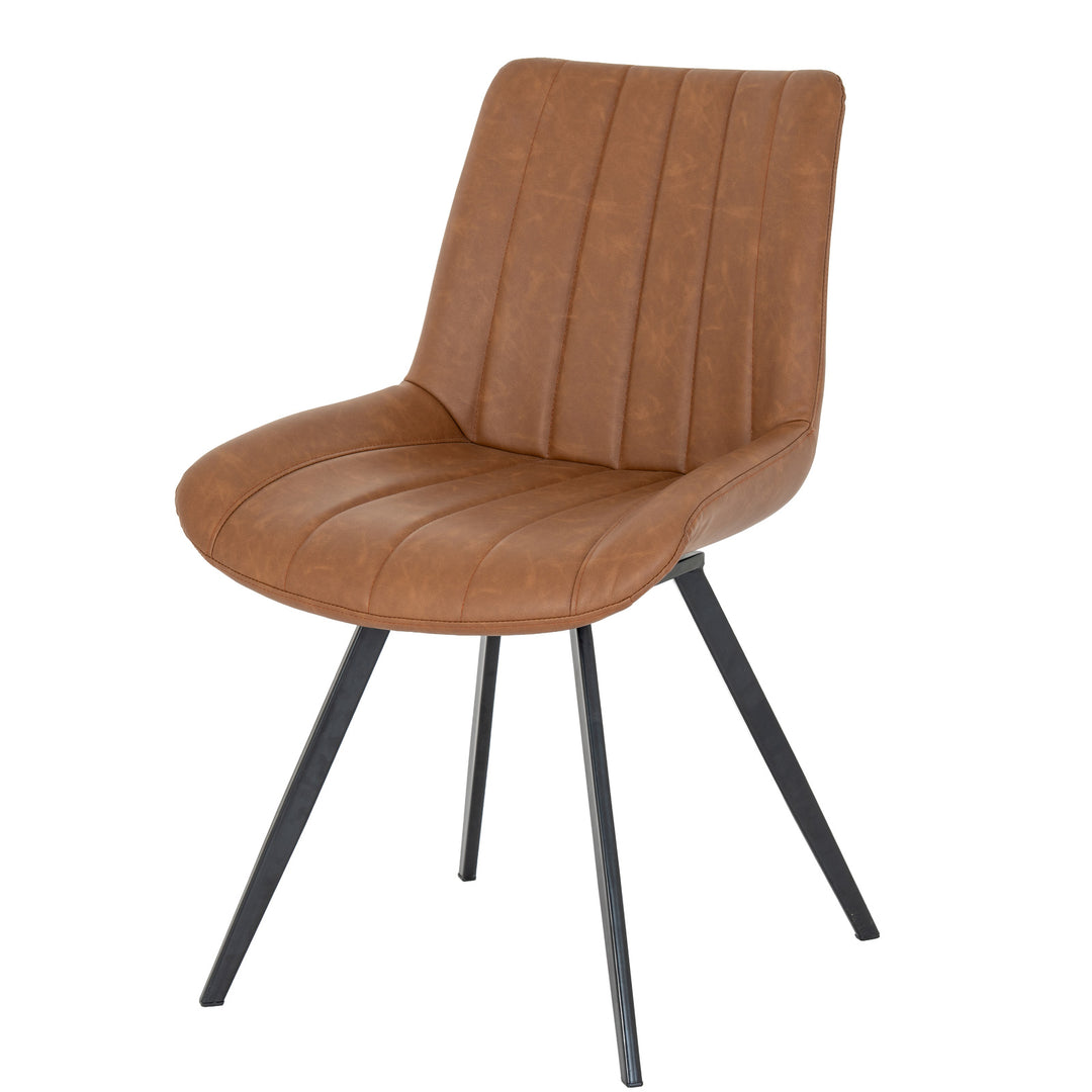 Malmo Tan Swivel Dining Chair by Hill Interiors