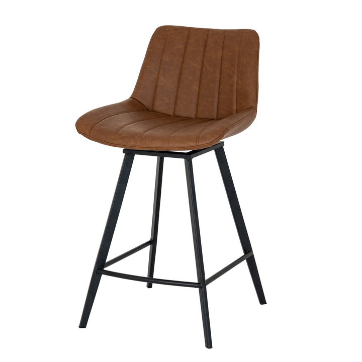 Malmo Tan Swivel Bar Stool by Hill Interiors