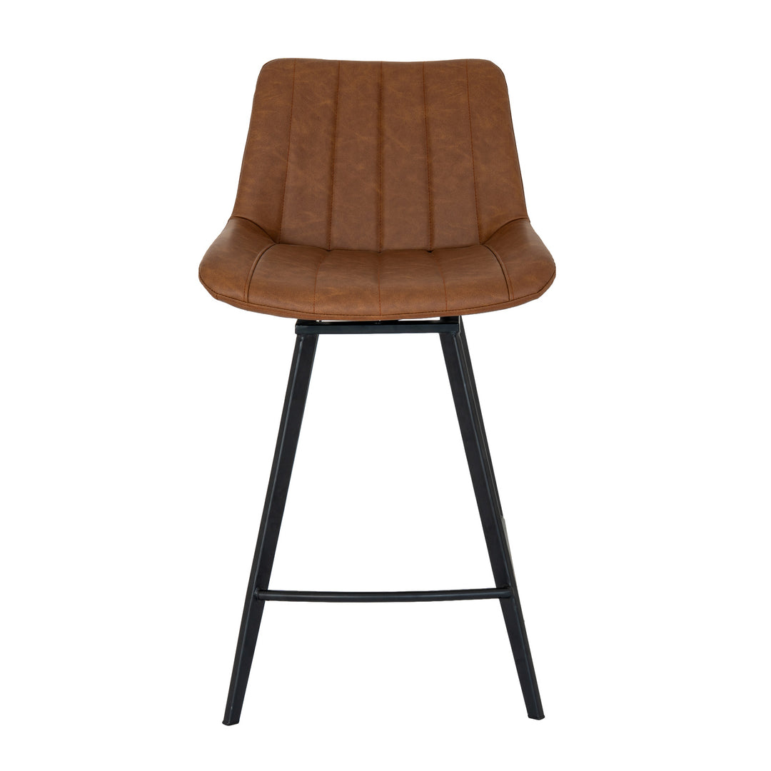 Malmo Tan Swivel Bar Stool by Hill Interiors