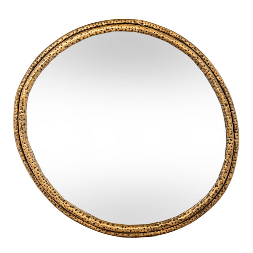 Nahla Small Mirror With Dimpled Frame