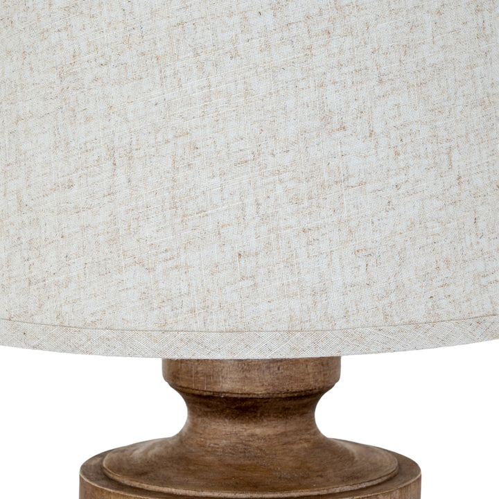 Tassora Table Lamp With Edged Linen Shade by Hill Interiors