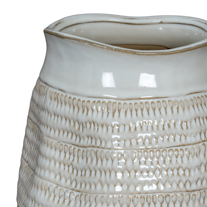 Tava Wide Hewn Vase by Hill Interiors