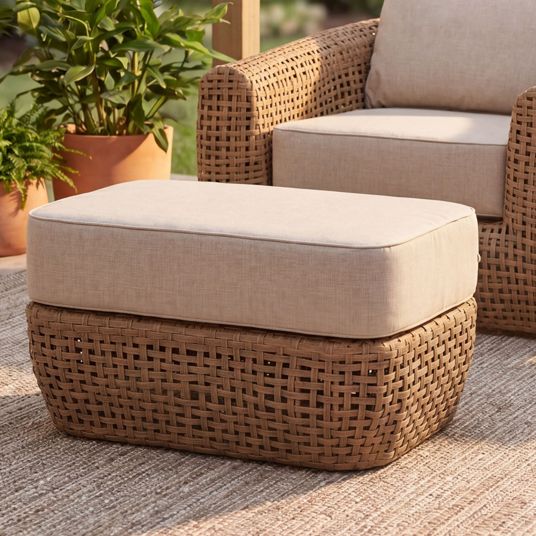 Bloom Collection Outdoor Footstool by Hill Interiors