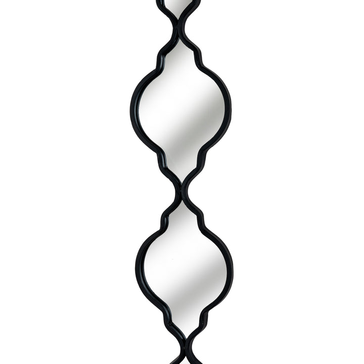 Black Quarterfoil Decorative Hanging Mirror