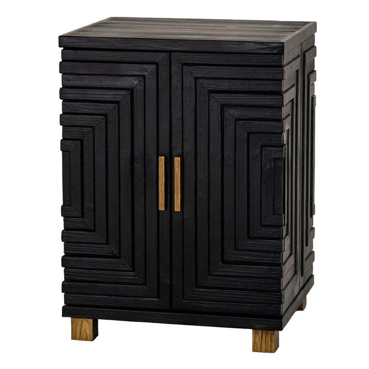 Lennox Black 2 Door Side Cupboard by Hill Interiors