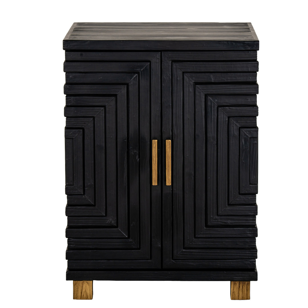 Lennox Black 2 Door Side Cupboard by Hill Interiors