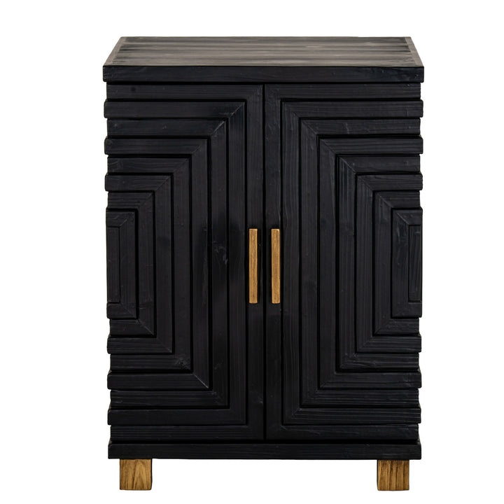 Lennox Black 2 Door Side Cupboard by Hill Interiors