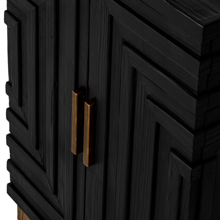 Lennox Black 2 Door Side Cupboard by Hill Interiors