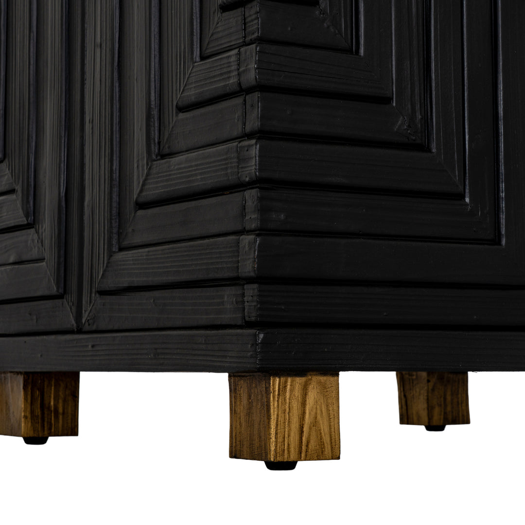 Lennox Black 2 Door Side Cupboard by Hill Interiors