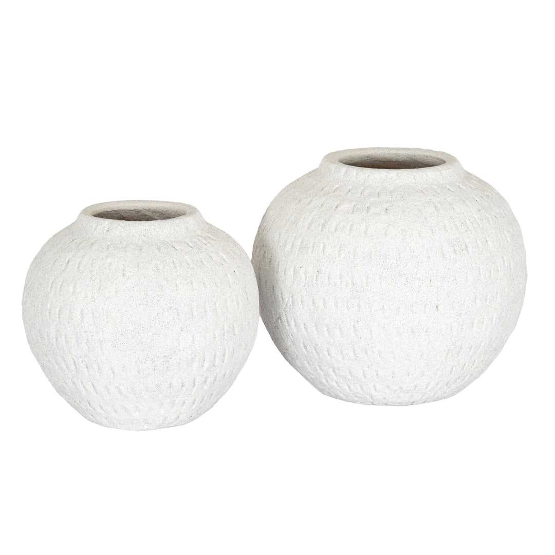 Ashen Medium Round Vase by Hill Interiors