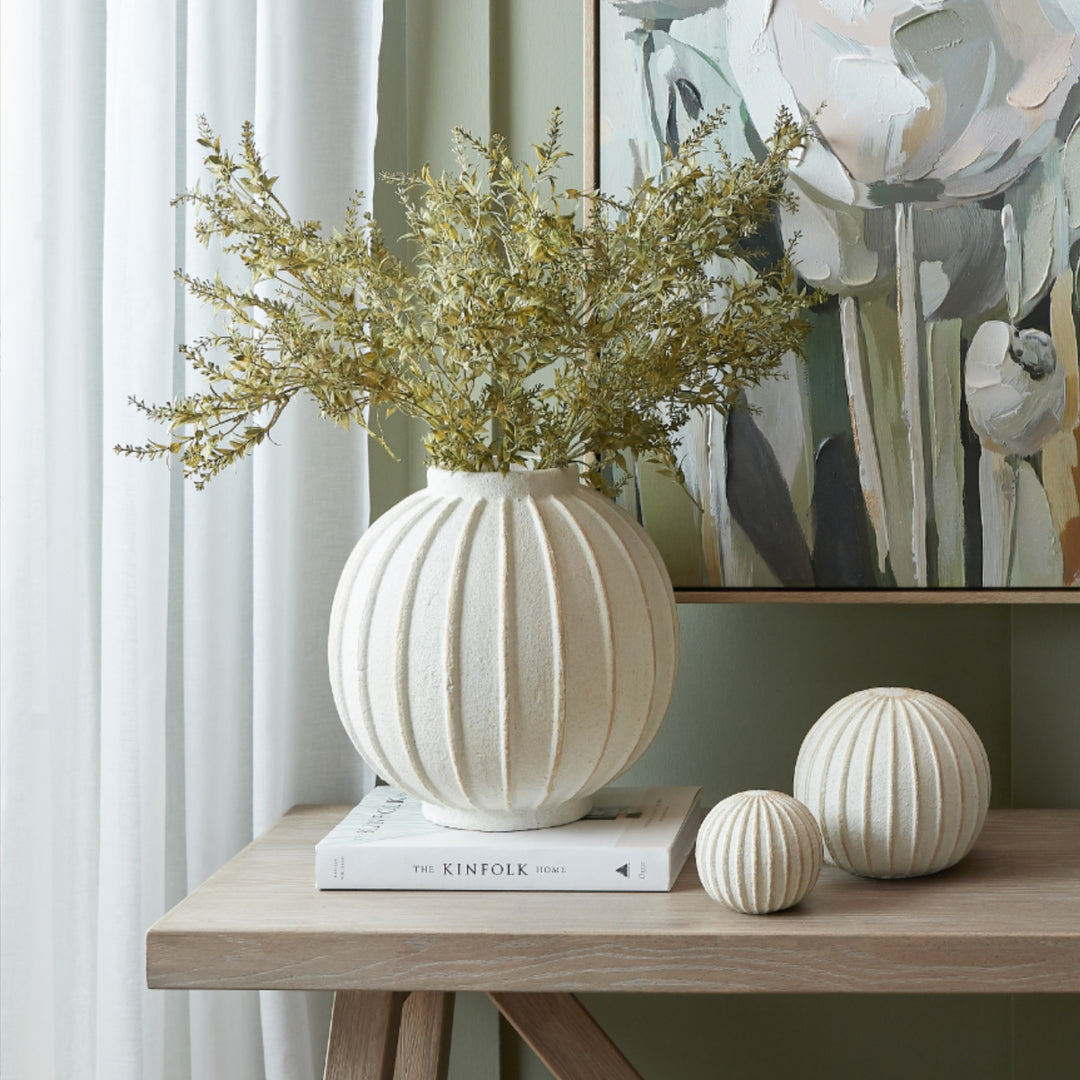 Grove Globe Ceramic Vase by Hill Interiors