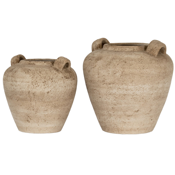 Terra Large Urn Vase With Handles by Hill Interiors