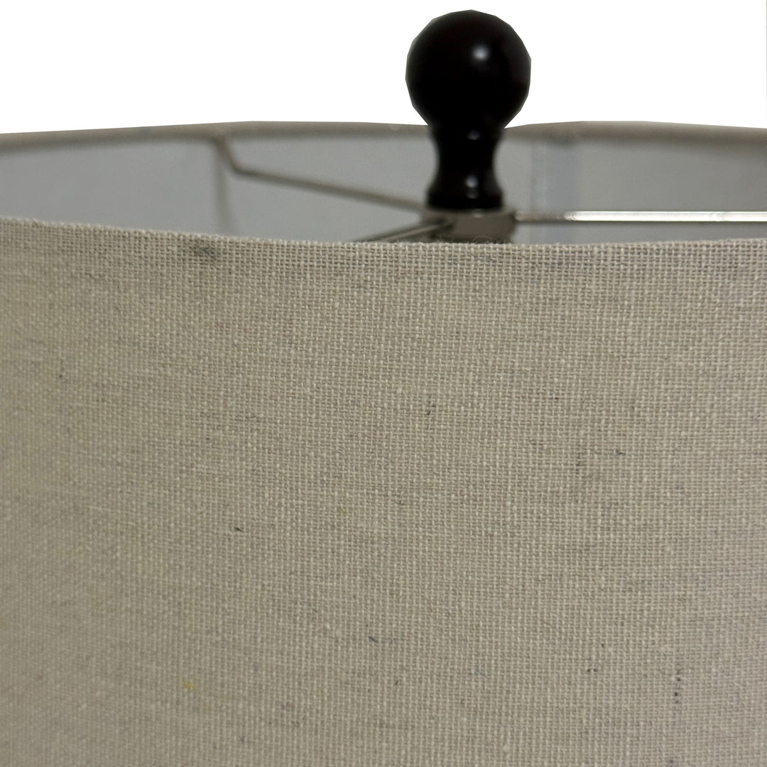 Sepia Shadows Squat Table Lamp With Linen Shade by Hill Interiors