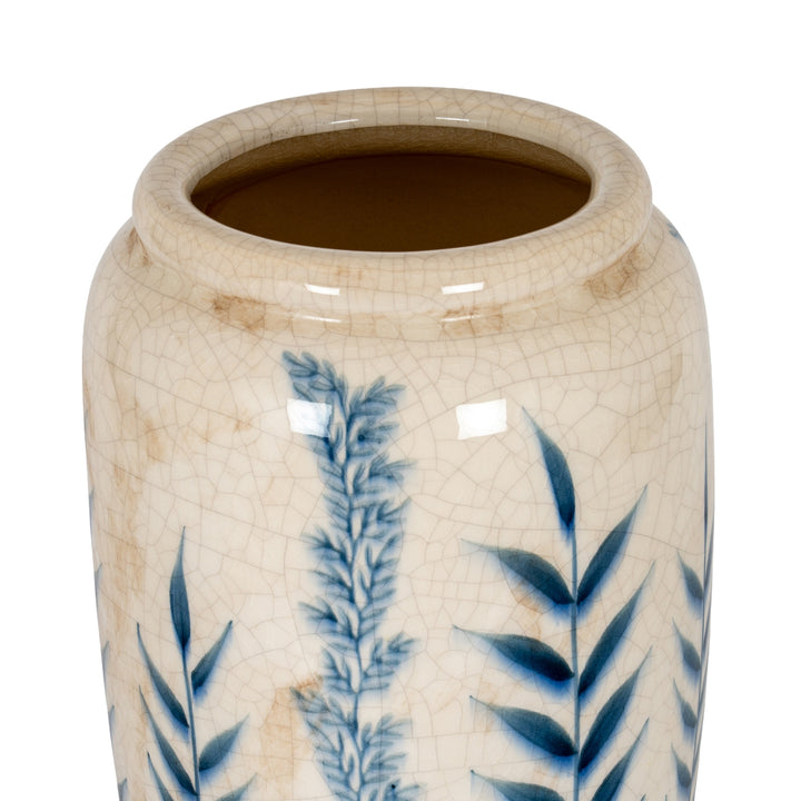 Large Blue Flora Tall Olpe Vase by Hill Interiors