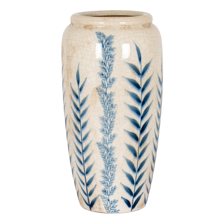 Large Blue Flora Tall Olpe Vase by Hill Interiors