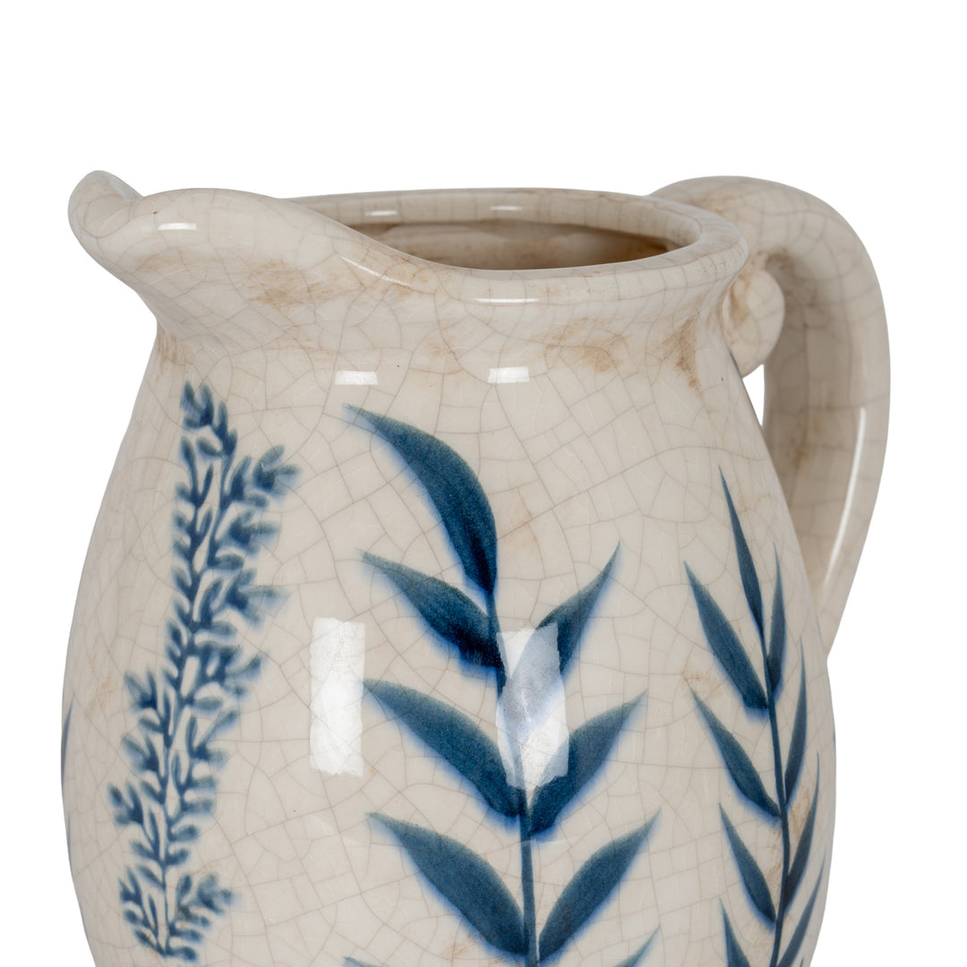 Small Blue Flora Olpe Jug Vase by Hill Interiors
