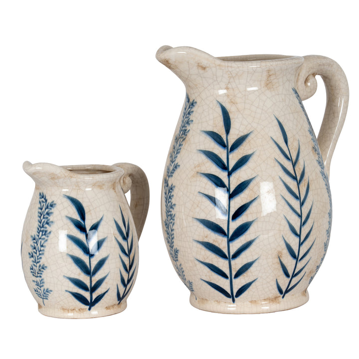 Small Blue Flora Olpe Jug Vase by Hill Interiors