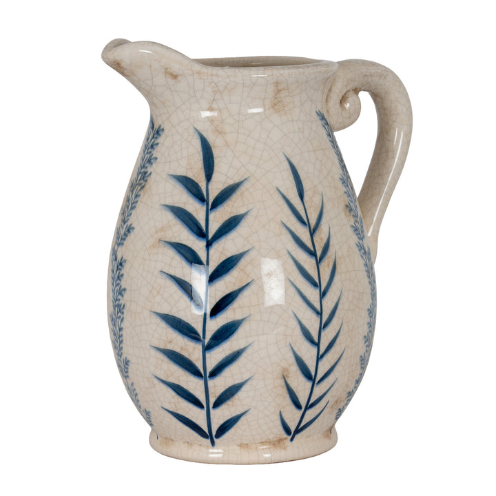 Large Blue Flora Olpe Jug Vase by Hill Interiors