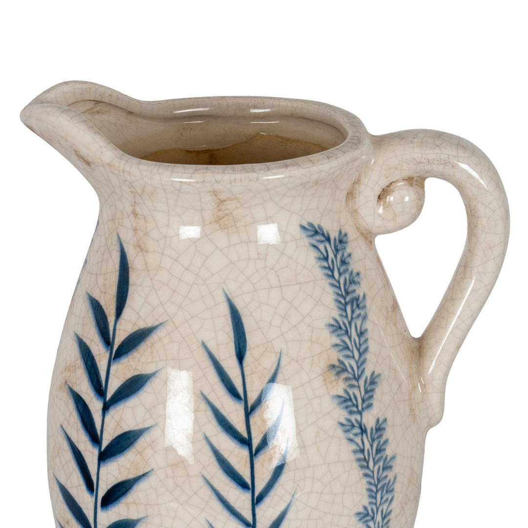 Large Blue Flora Olpe Jug Vase by Hill Interiors